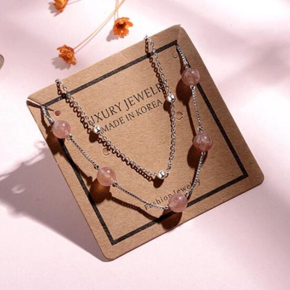 *NEW 925 Sterling Silver Crystal Layered Bracelet - Picture 4 of 6